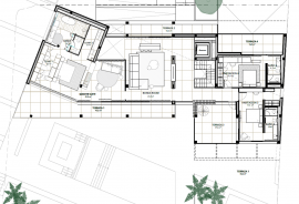 New construction villa of the extra class with partial sea view in villa area of Nova Santa Ponsa